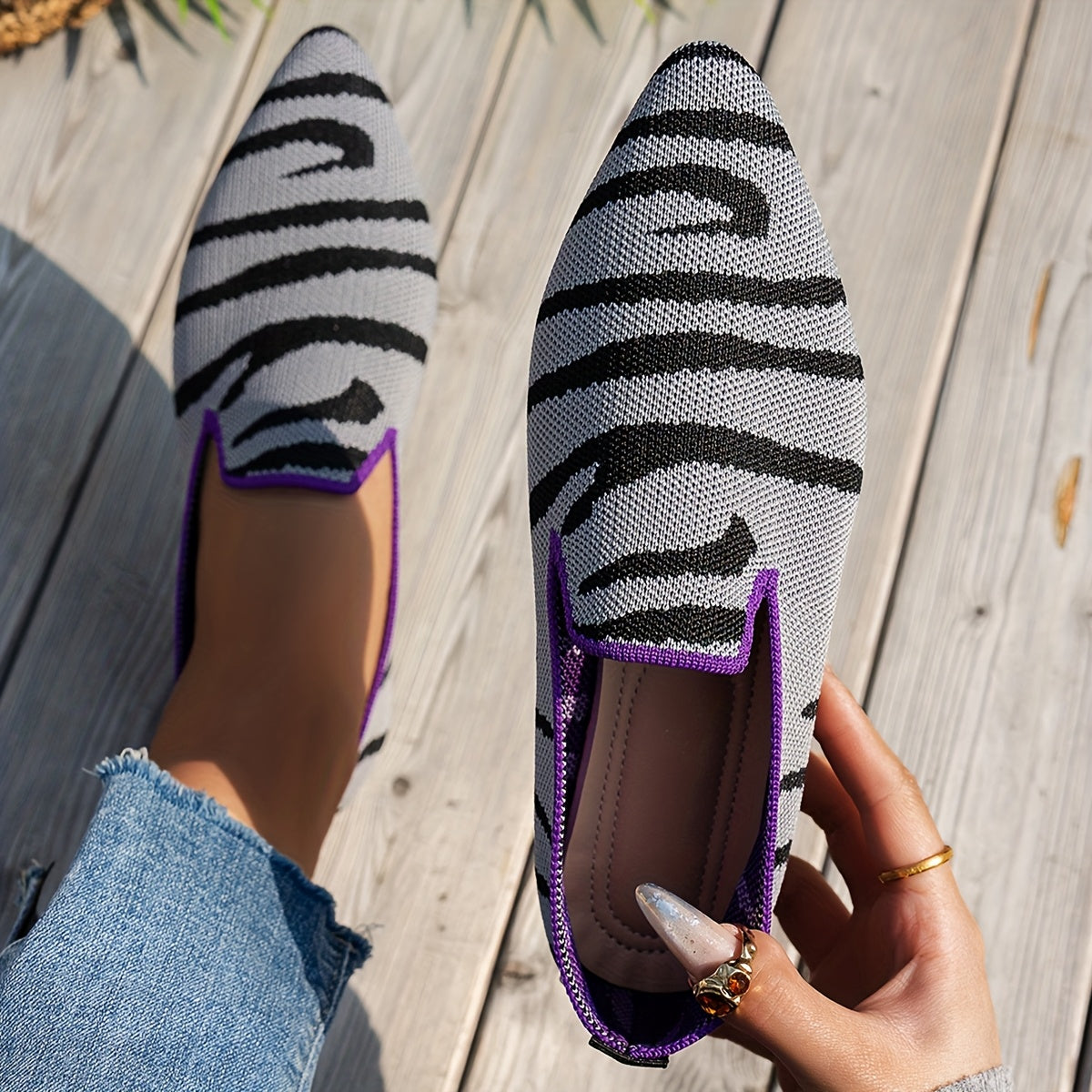 Nora™ | Zebra Moccasin