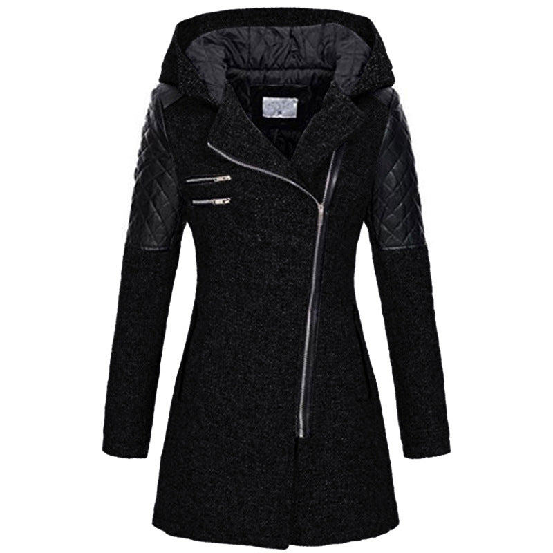 Zoe – Stylish Slant-Zip Winter Jacket