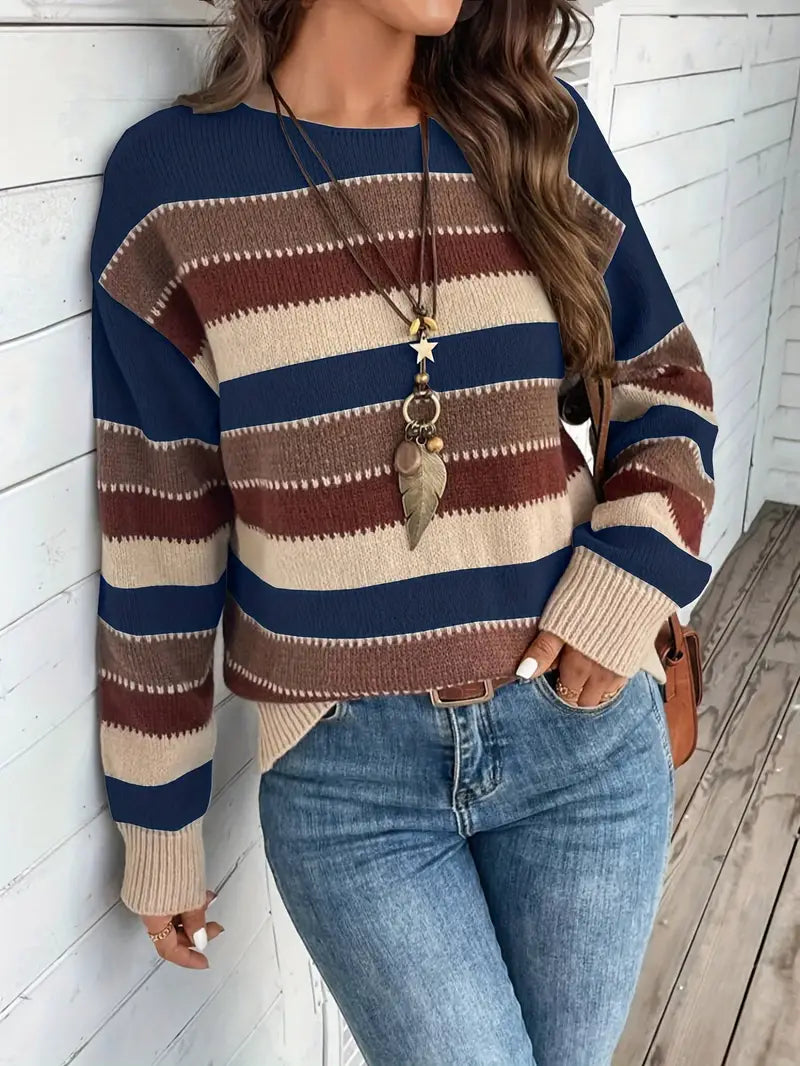 Evdokia - Casual Long Sleeve Sweater