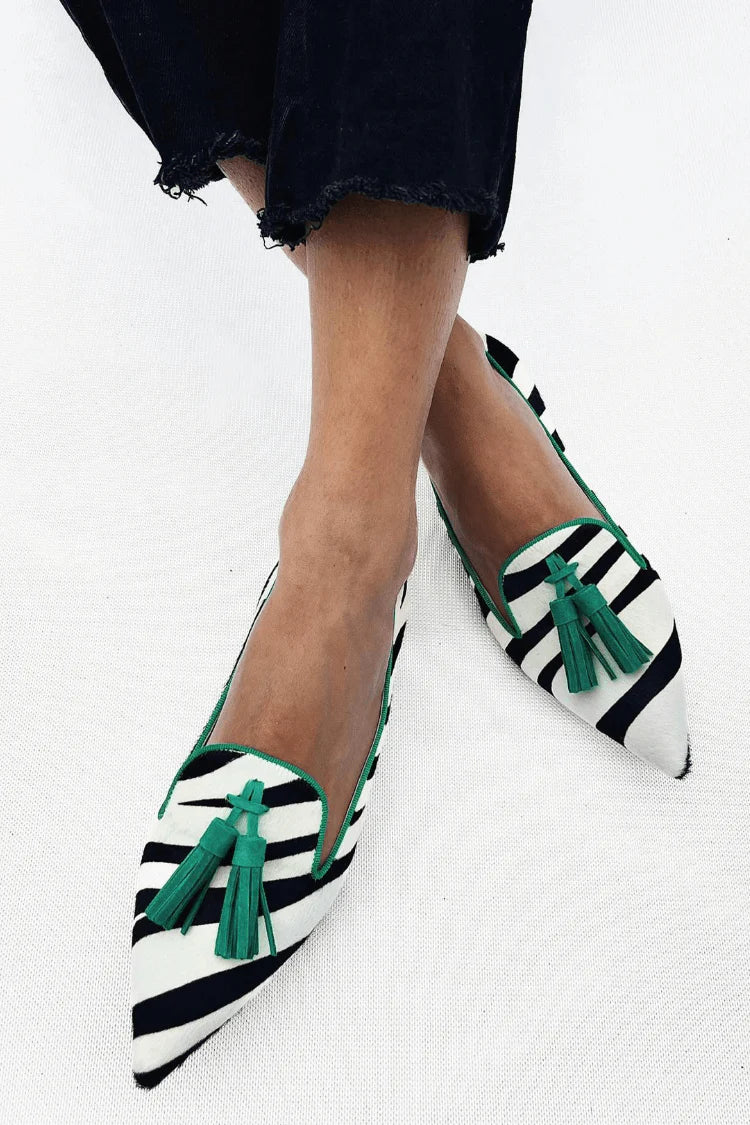 Riane™ | Green Zebra Moccasin