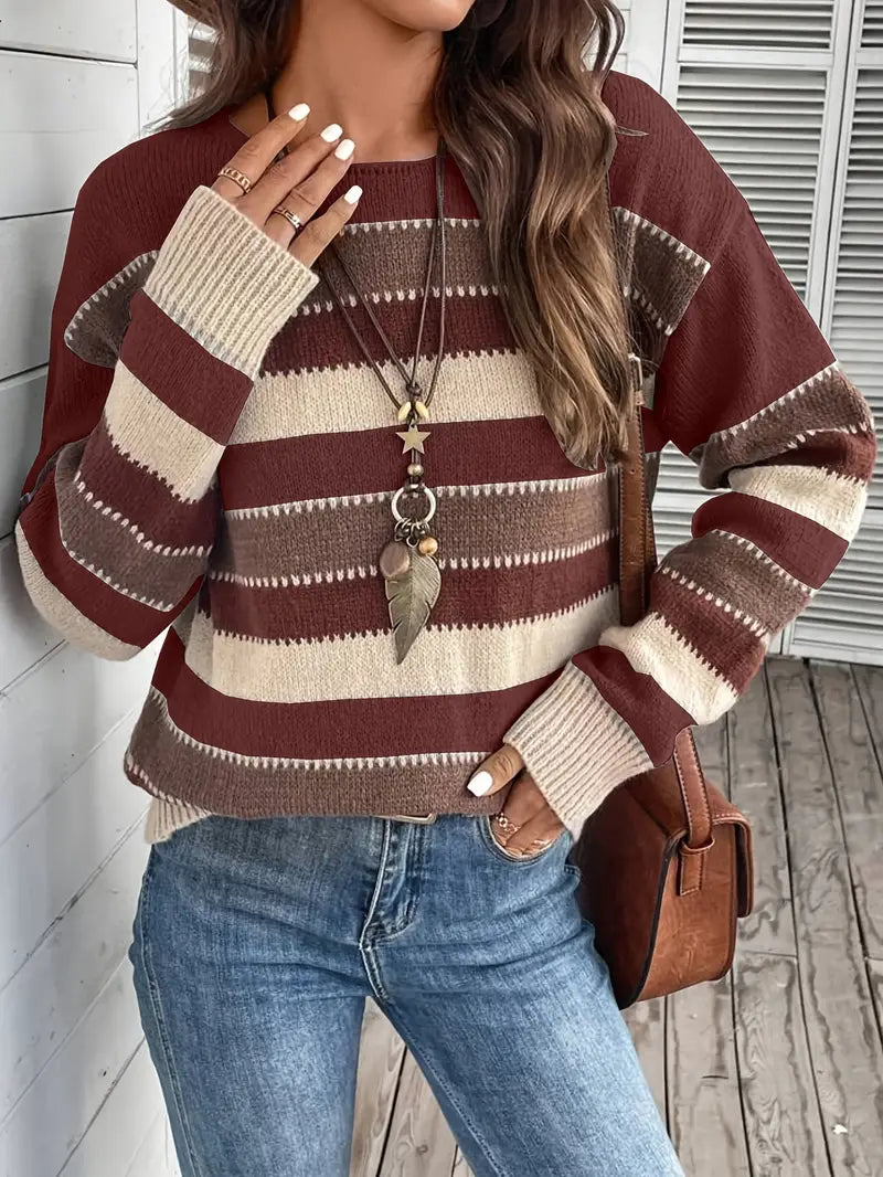 Evdokia - Casual Long Sleeve Sweater