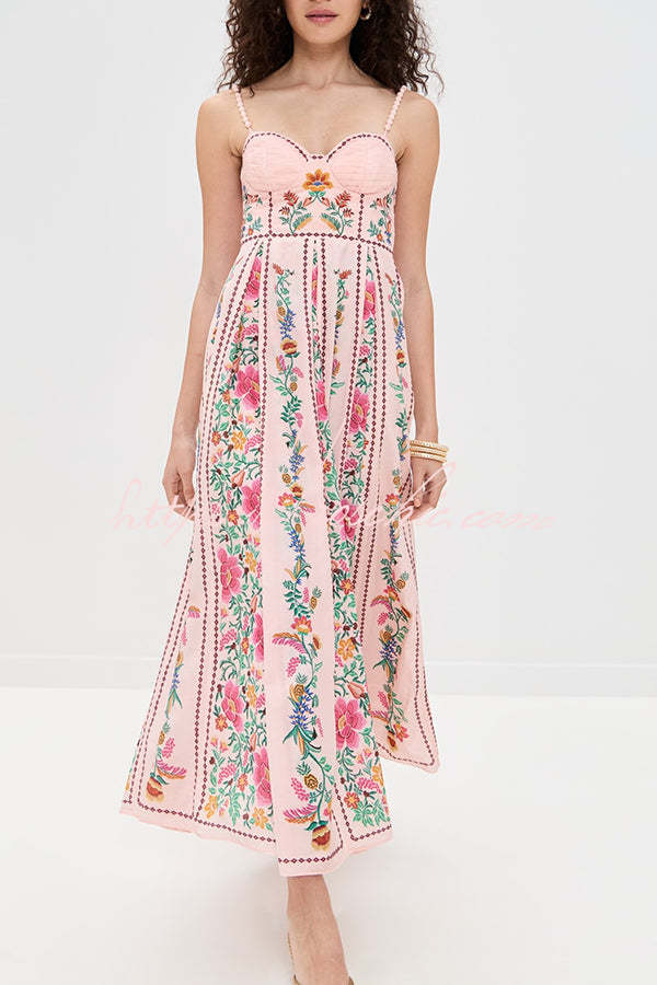 Elena – Romantic Sweetheart Maxi Dress