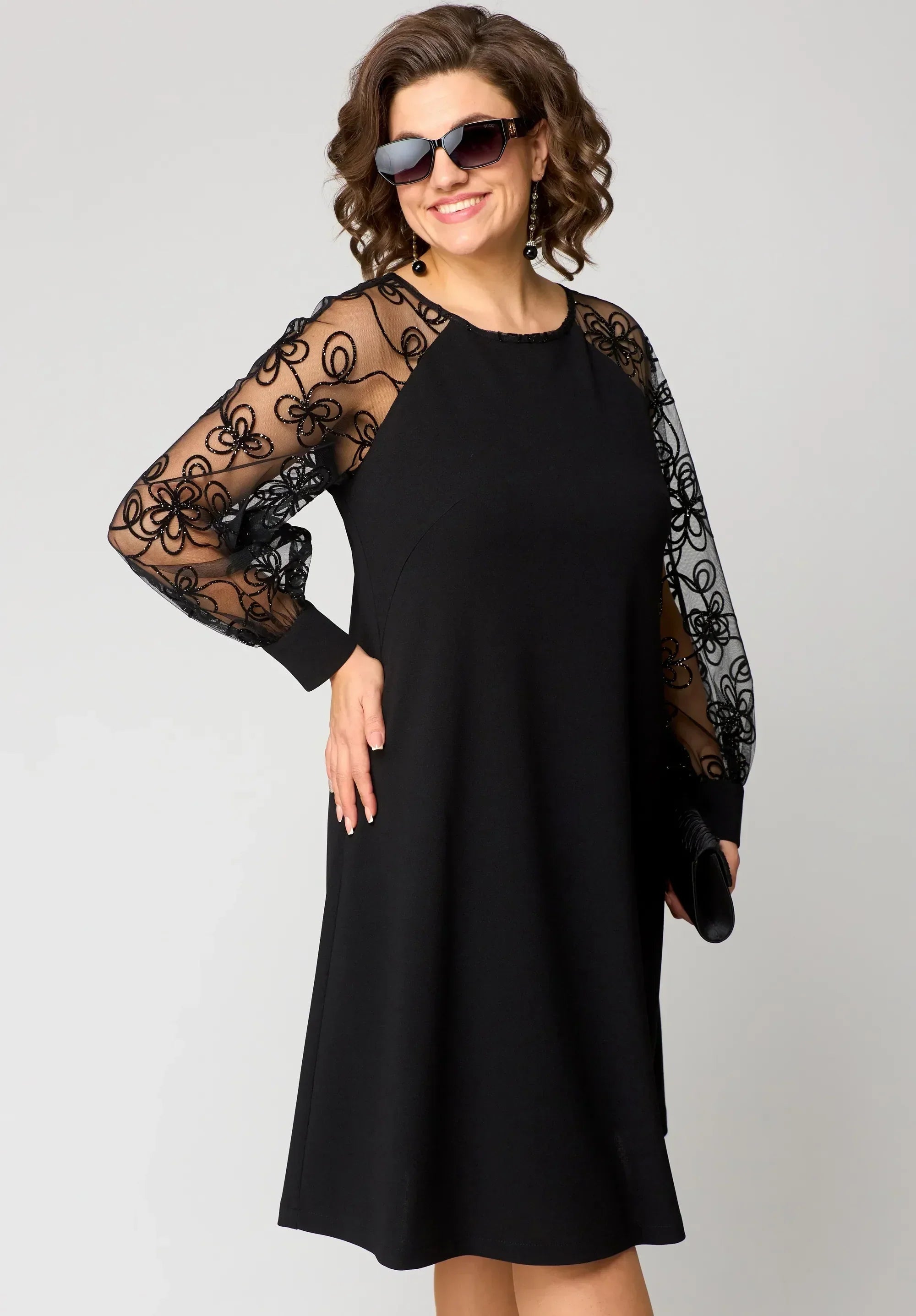 Edris | Elegant Lace A-Line Dress
