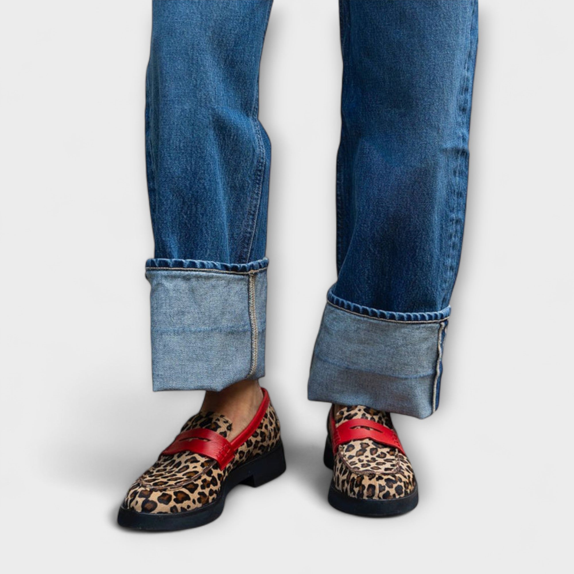 Liora™ | Leopard Print Round Toe Moccasins