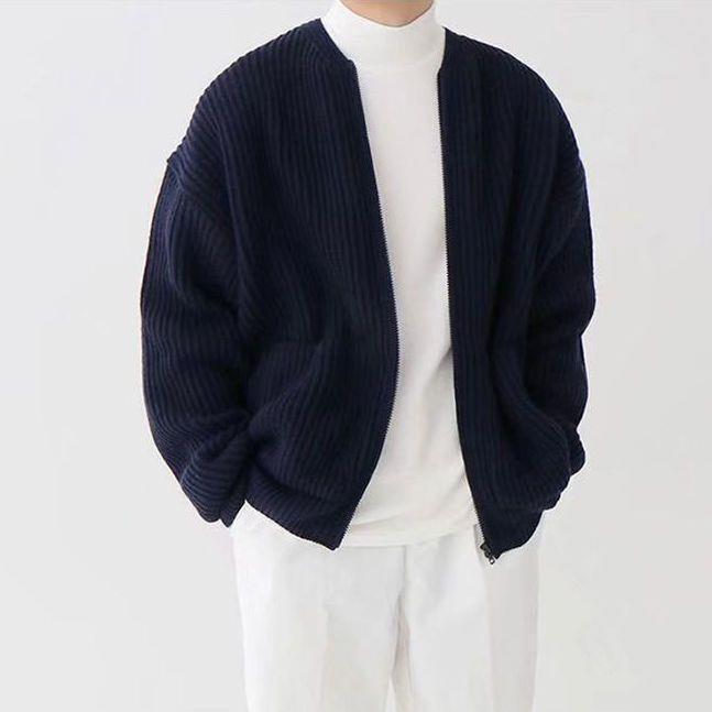 Men’s Zip-Up Knitted Cardigan