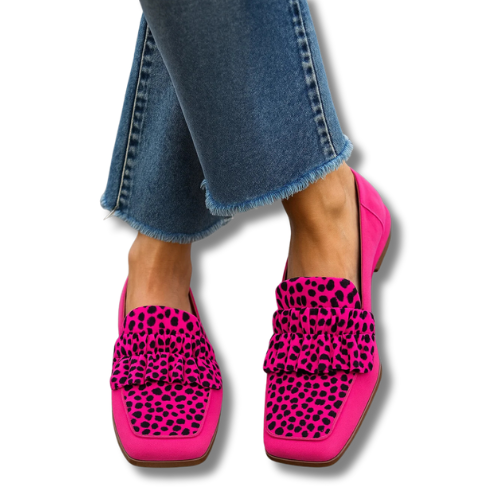 Sofie™ | Pink Leopard Loafers