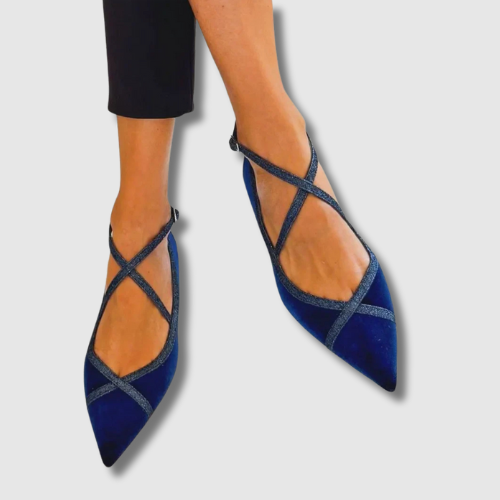 Noëlle™ | Chic Navy Blue Loafers