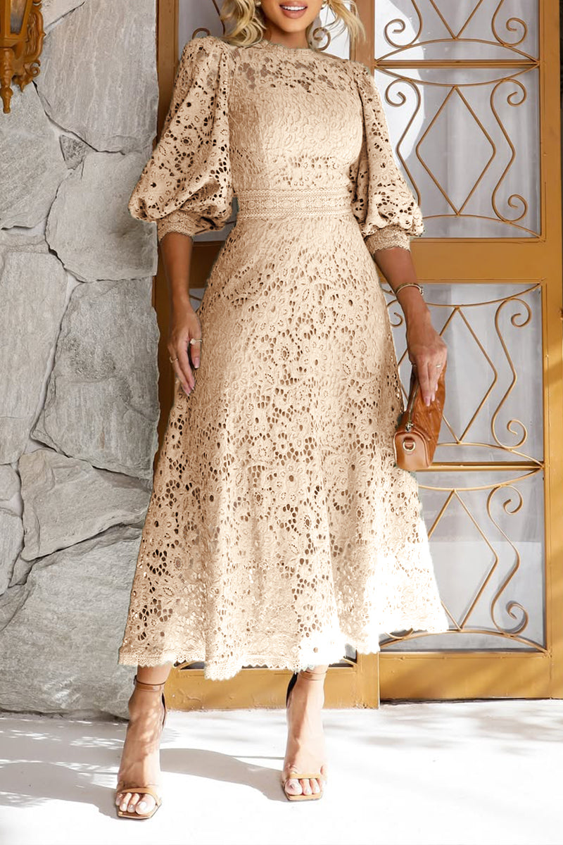 LunaBloom™ Lace Lantern Dress