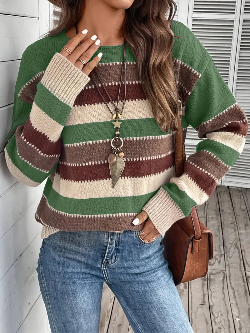 Evdokia - Casual Long Sleeve Sweater