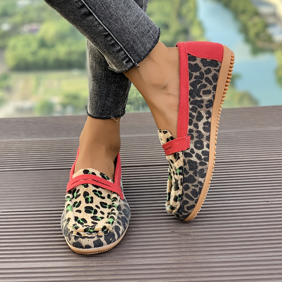 Aimee™ | Red Leopard Moccasin