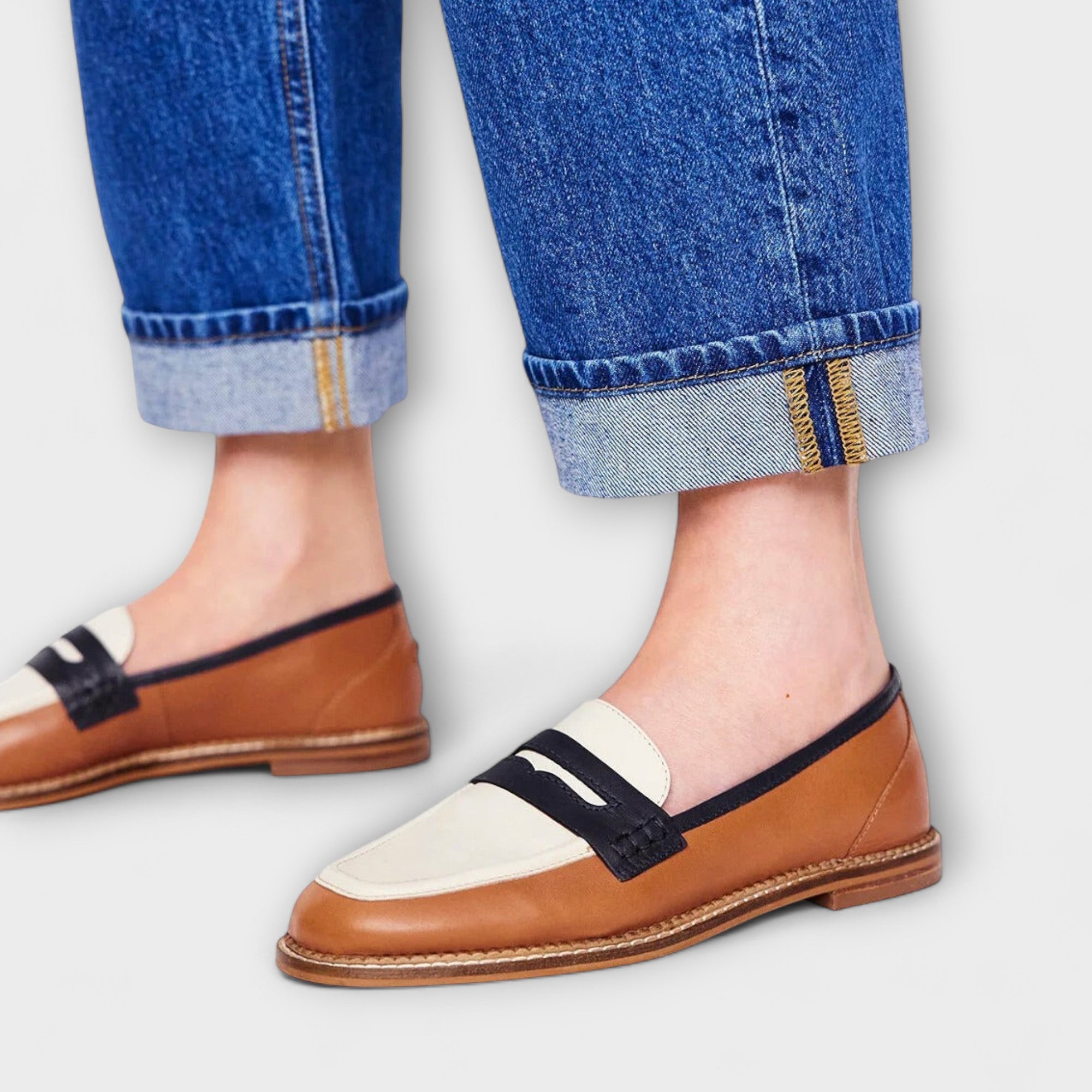 Océane™ | Brown Moccasin with Round Toe